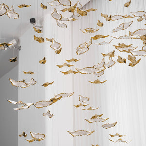 Leaf Twisted Sculptural Customize Chandelier
