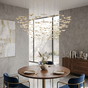 Leaf Twisted Sculptural Customize Chandelier