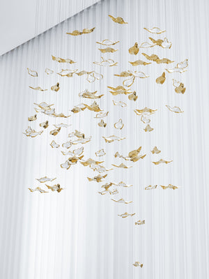 Leaf Twisted Sculptural Customize Chandelier