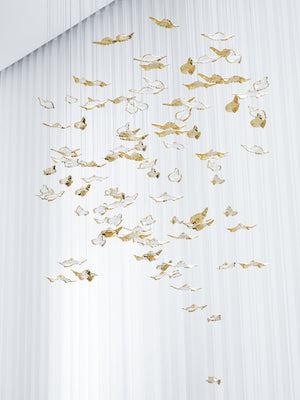 Leaf Twisted Sculptural Customize Chandelier