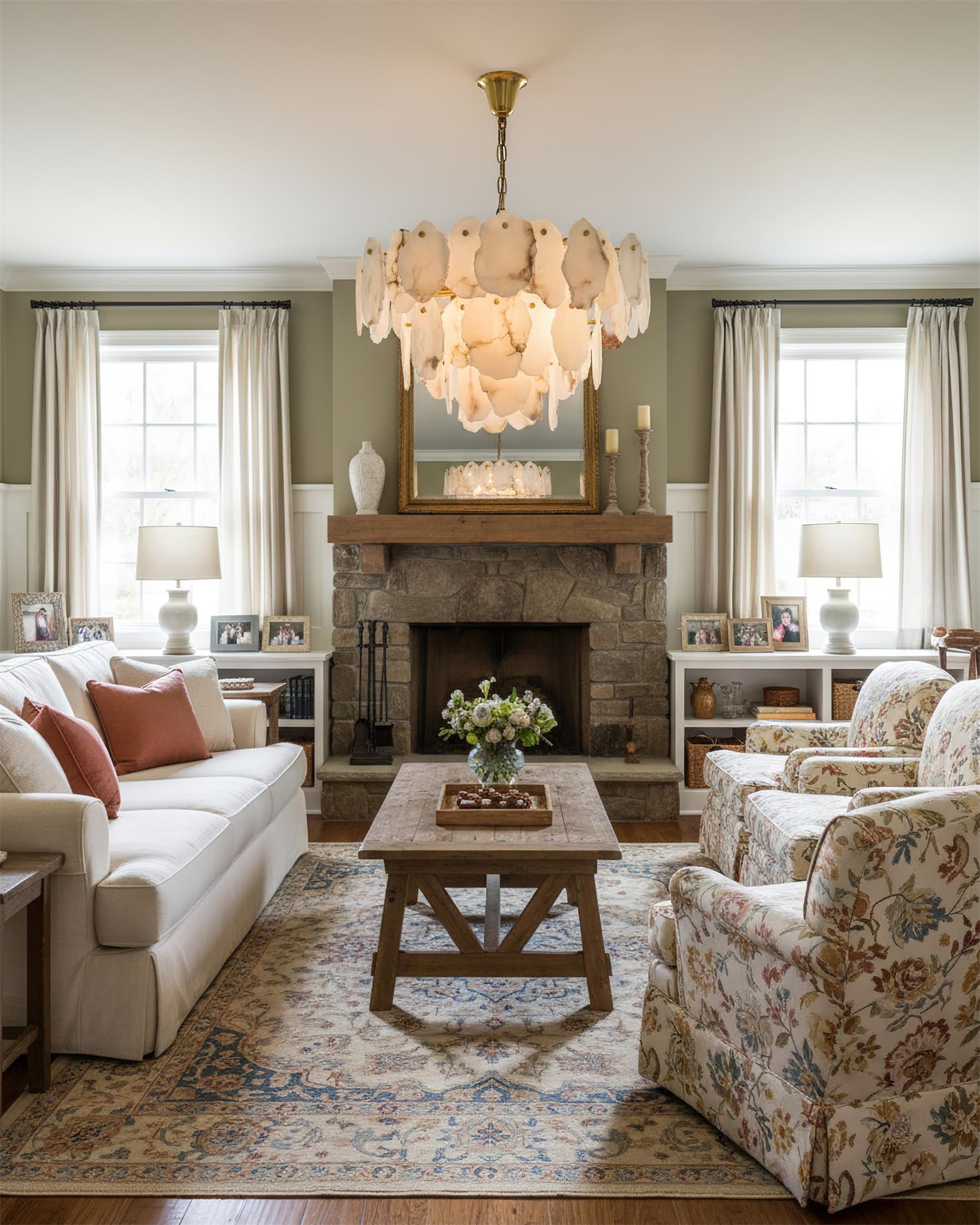 Leon Alabaster Chandelier