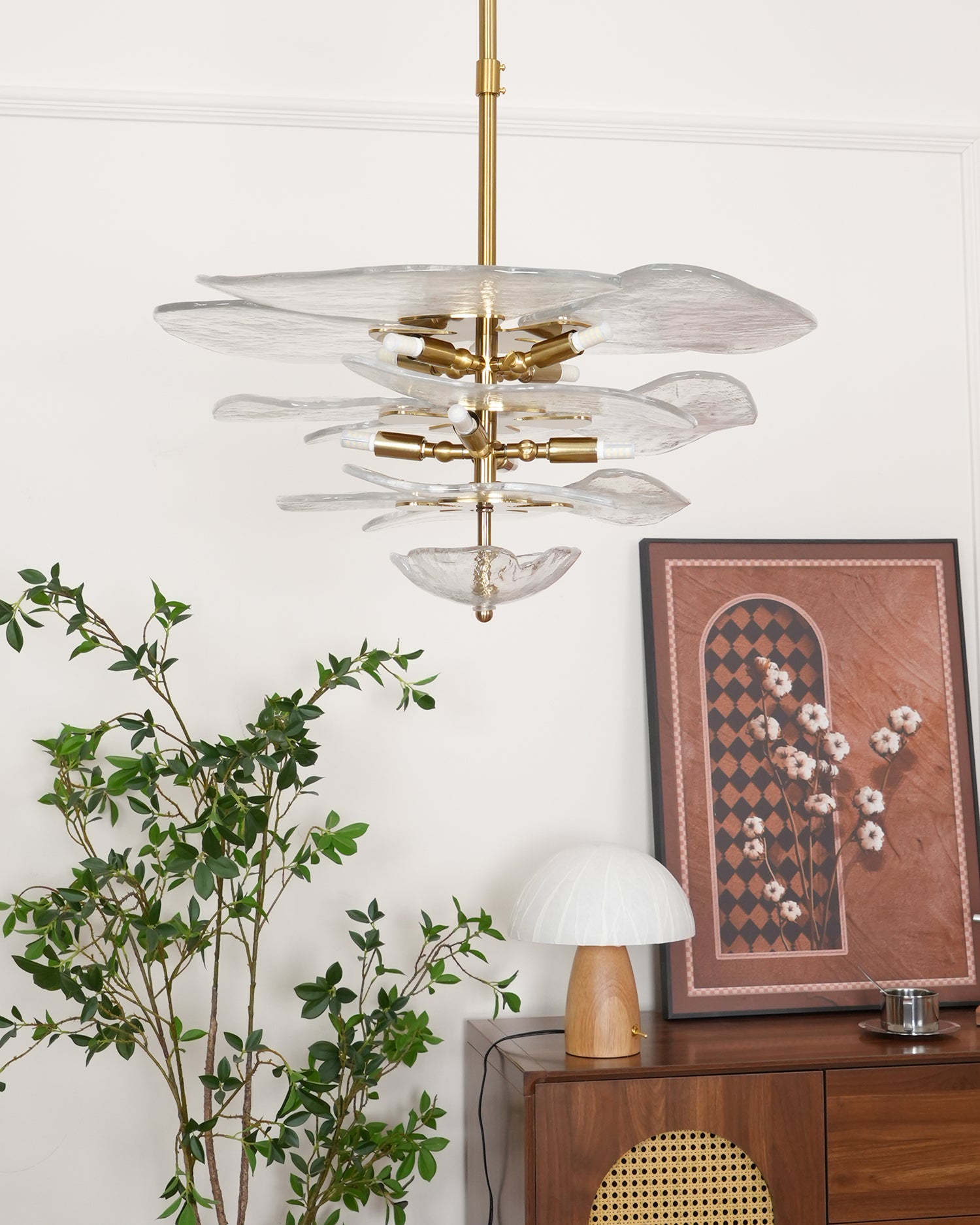 Lilypad Glass Chandelier