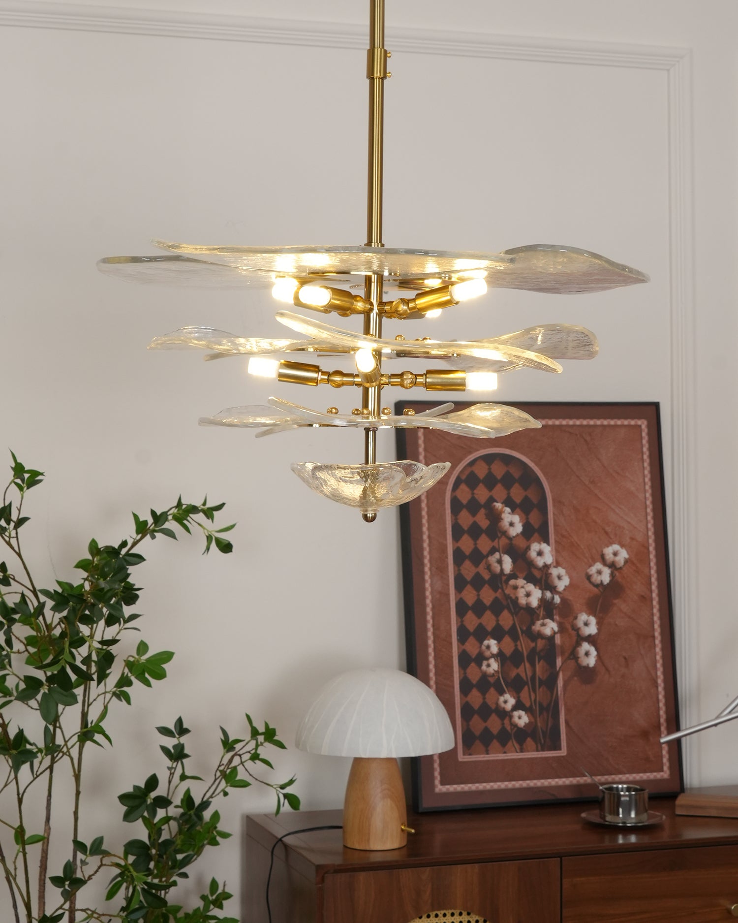 Lilypad Glass Chandelier