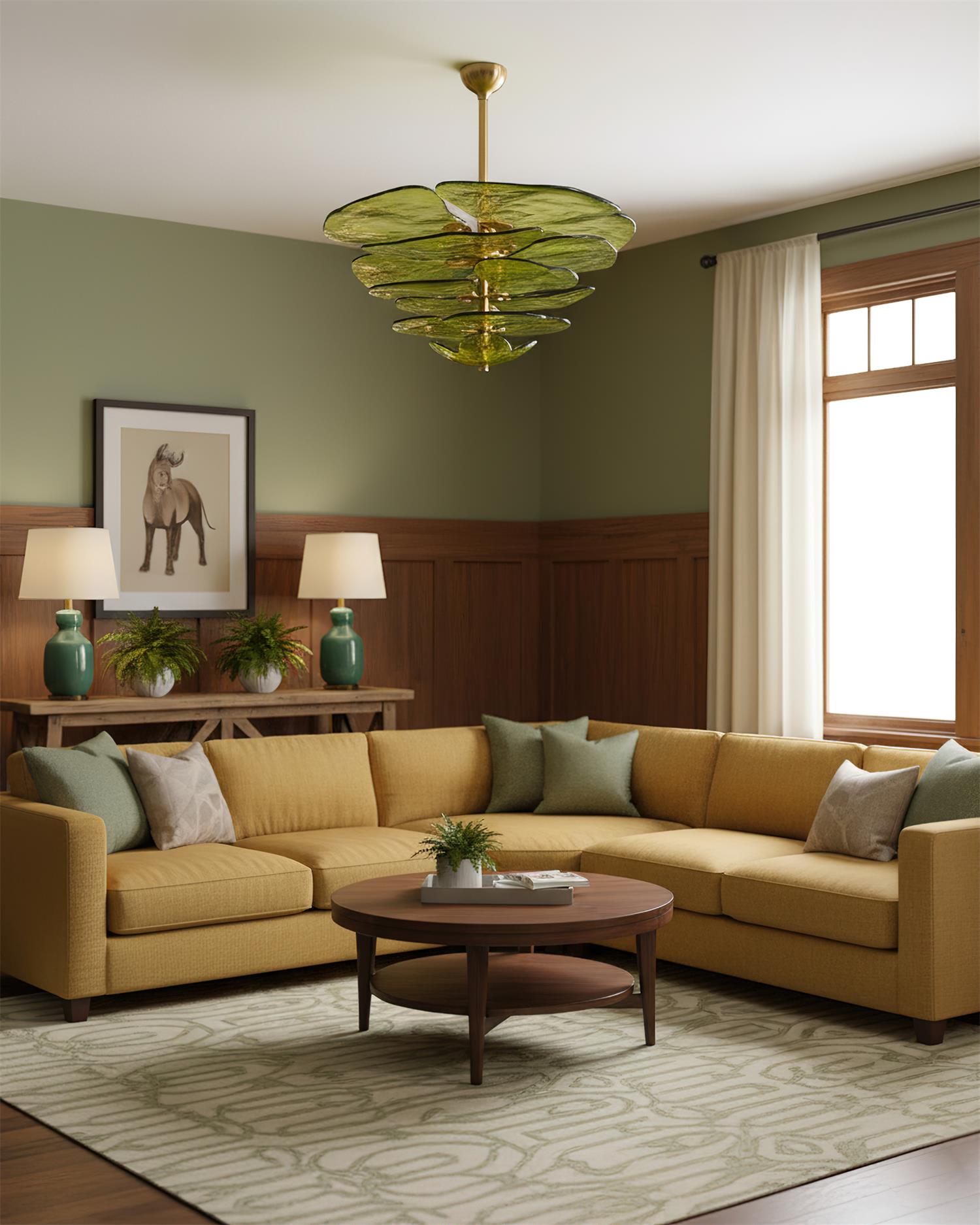 Lilypad Glass Chandelier