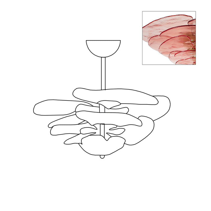 Lilypad Glass Chandelier – detail 40
