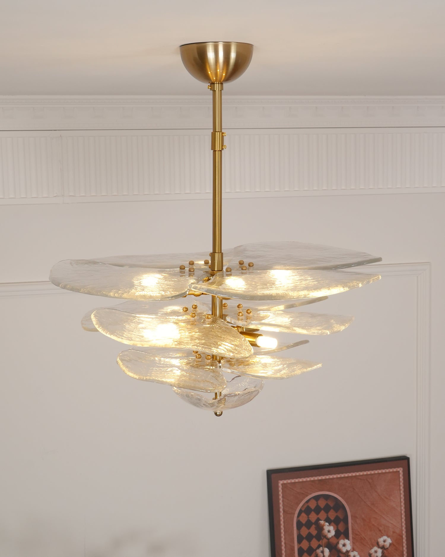 Lilypad Glass Chandelier