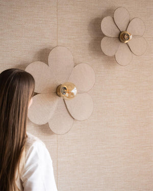 Linen Blossom Wall Lamp