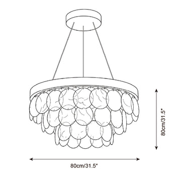 Liorava Chandelier — Dimension drawings 2