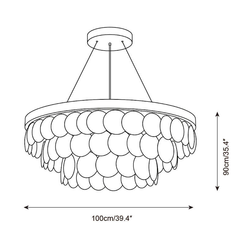 Liorava Chandelier — Dimension drawings 3