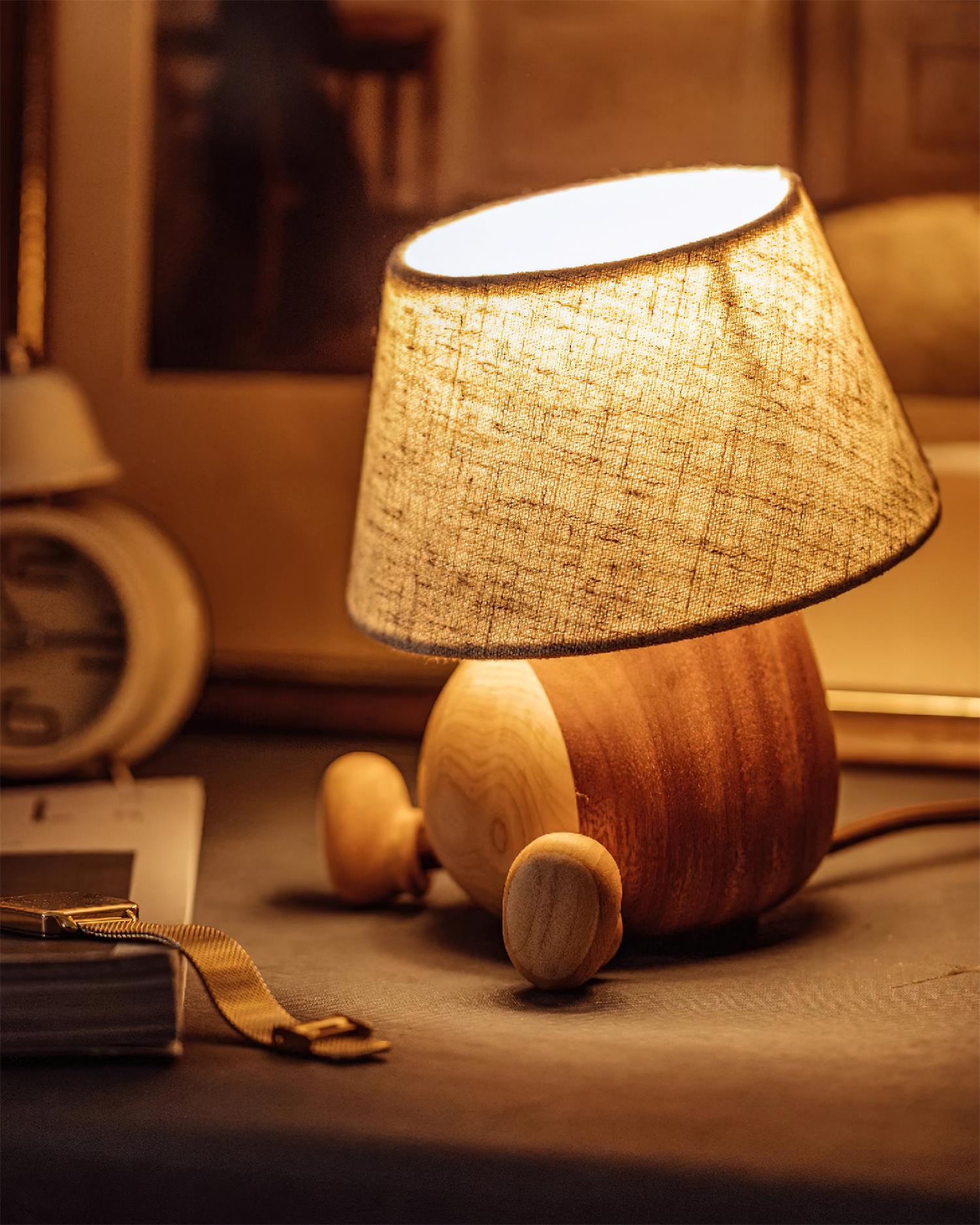 Little Monkey Wood Table Lamp