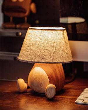 Little Monkey Wood Table Lamp