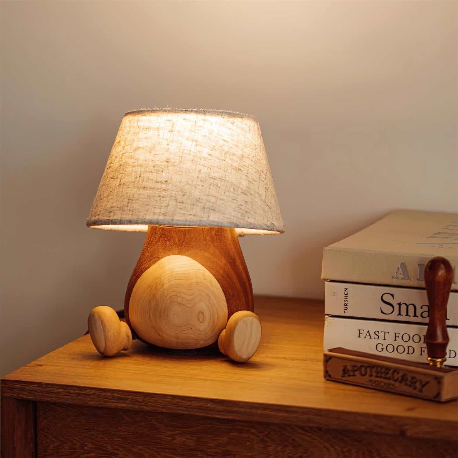 Little Monkey Wood Table Lamp