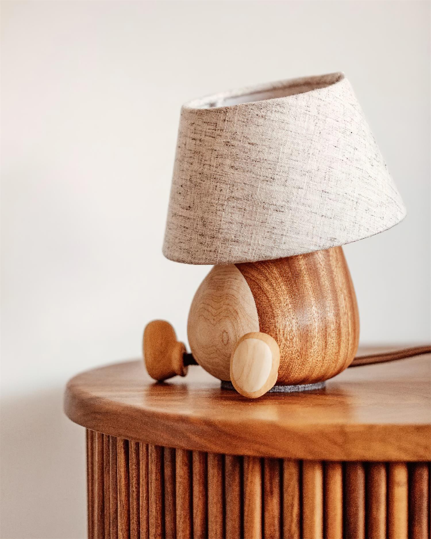 Little Monkey Wood Table Lamp