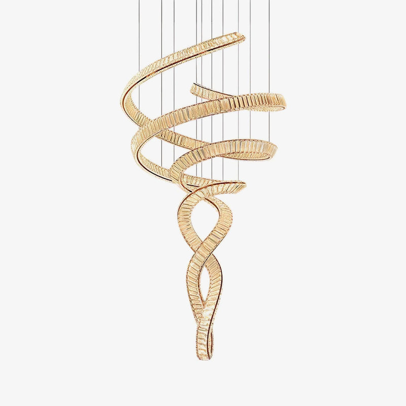 Long Spiral Crystal Chandelier – detail 21