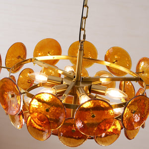 Solaris Disc Murano Chandelier