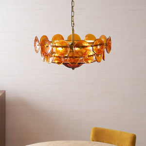Solaris Disc Murano Chandelier