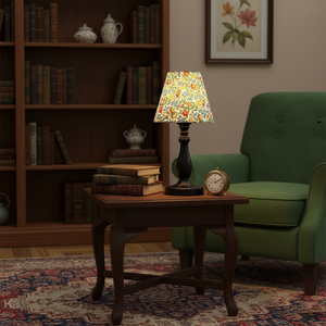 Tischlampe „Lottie“ mit Blumenmotiv