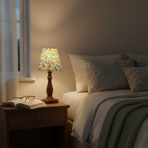 Tischlampe „Lottie“ mit Blumenmotiv