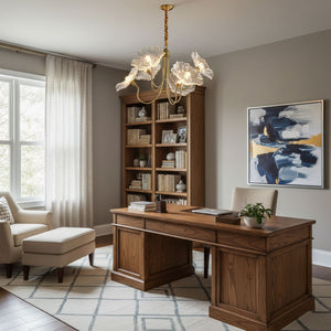 Lotus Leaf Glass Chandelier