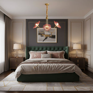 Lotus Leaf Glass Chandelier