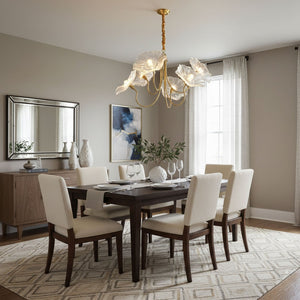 Lotus Leaf Glass Chandelier