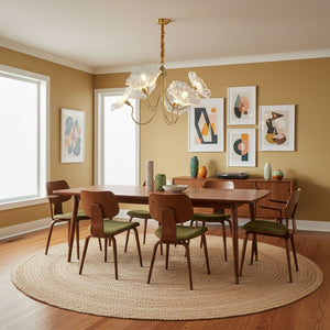 Lotus Leaf Glass Chandelier