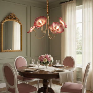 Lotus Leaf Glass Chandelier
