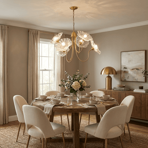Lotus Leaf Glass Chandelier