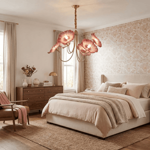 Lotus Leaf Glass Chandelier