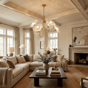 Lotus Leaf Glass Chandelier
