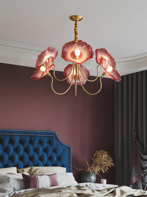 Lotus Leaf Glass Chandelier