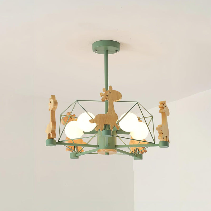 Lovely Deer Wooden Chandelier – detail 14