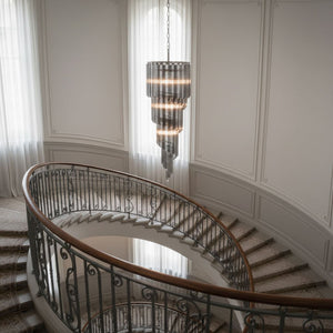 Lucente Noir Spiral Chandelier
