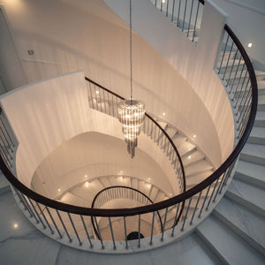 Lucente Noir Spiral Chandelier