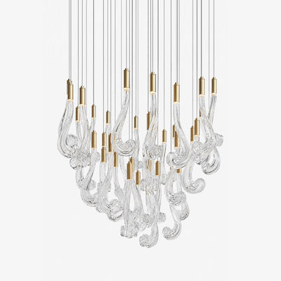 ثريا Lucerna LED الزجاجية المضيئة