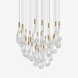 Lucerna LED Glass Flame Chandelier