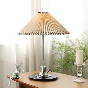 Lucia Pleated Table Lamp 15.7″- 19.6″ - Docos