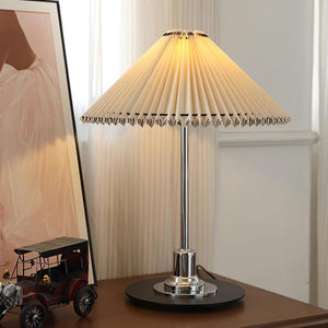Lucia Pleated Table Lamp 15.7″- 19.6″ - Docos