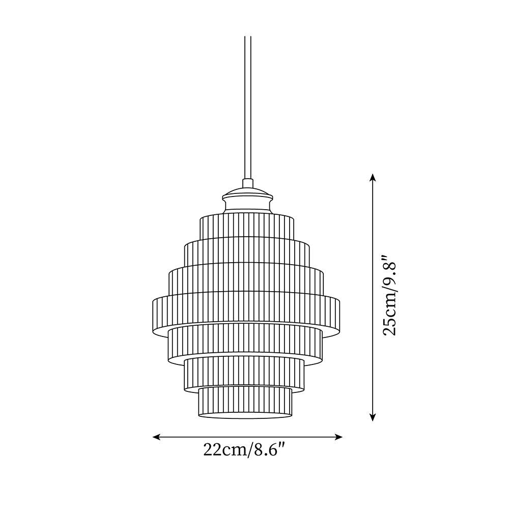 Luella Glass Pendant Lamp 8.6″- 9.8″ - Docos