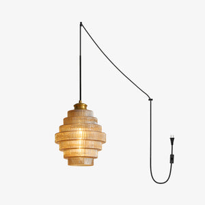 Luella Glass Plug In Pendant Lamp