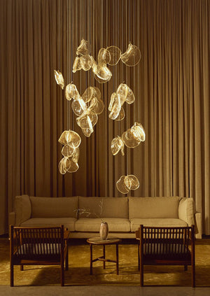 Luminous Glass Petals Pendant Lamp