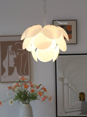 Luminous Petal Glass Chandelier