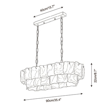 Lustre Lumira — Plans de dimensions 1