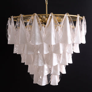 Lunara White Glass Chandelier