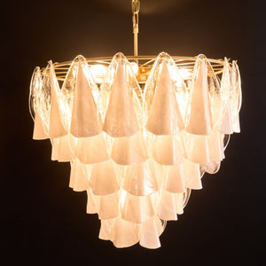 Lunara White Glass Chandelier