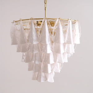 Lunara White Glass Chandelier
