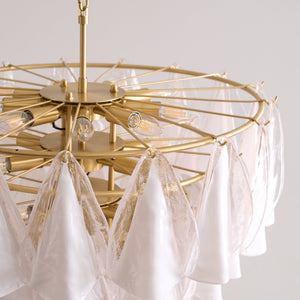 Lunara White Glass Chandelier