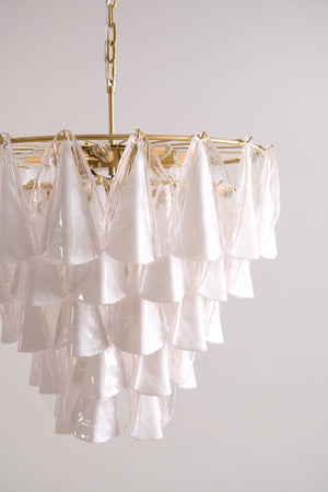 Lunara White Glass Chandelier