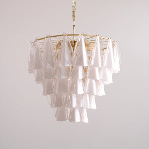 Lunara White Glass Chandelier
