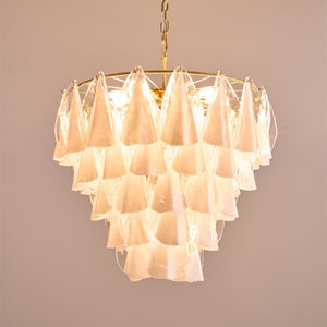 Lunara White Glass Chandelier